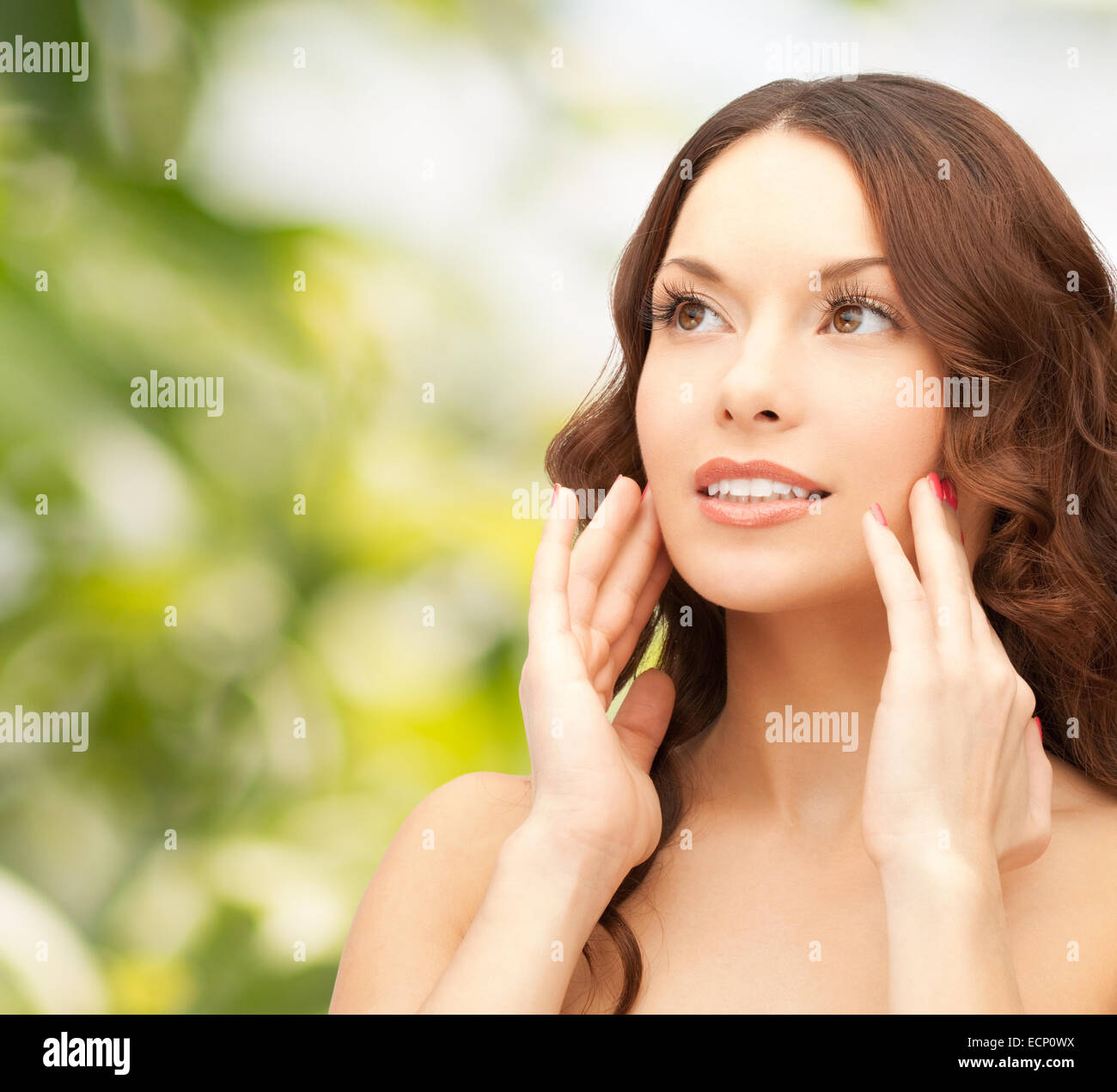 beautiful young woman face Stock Photo Alamy