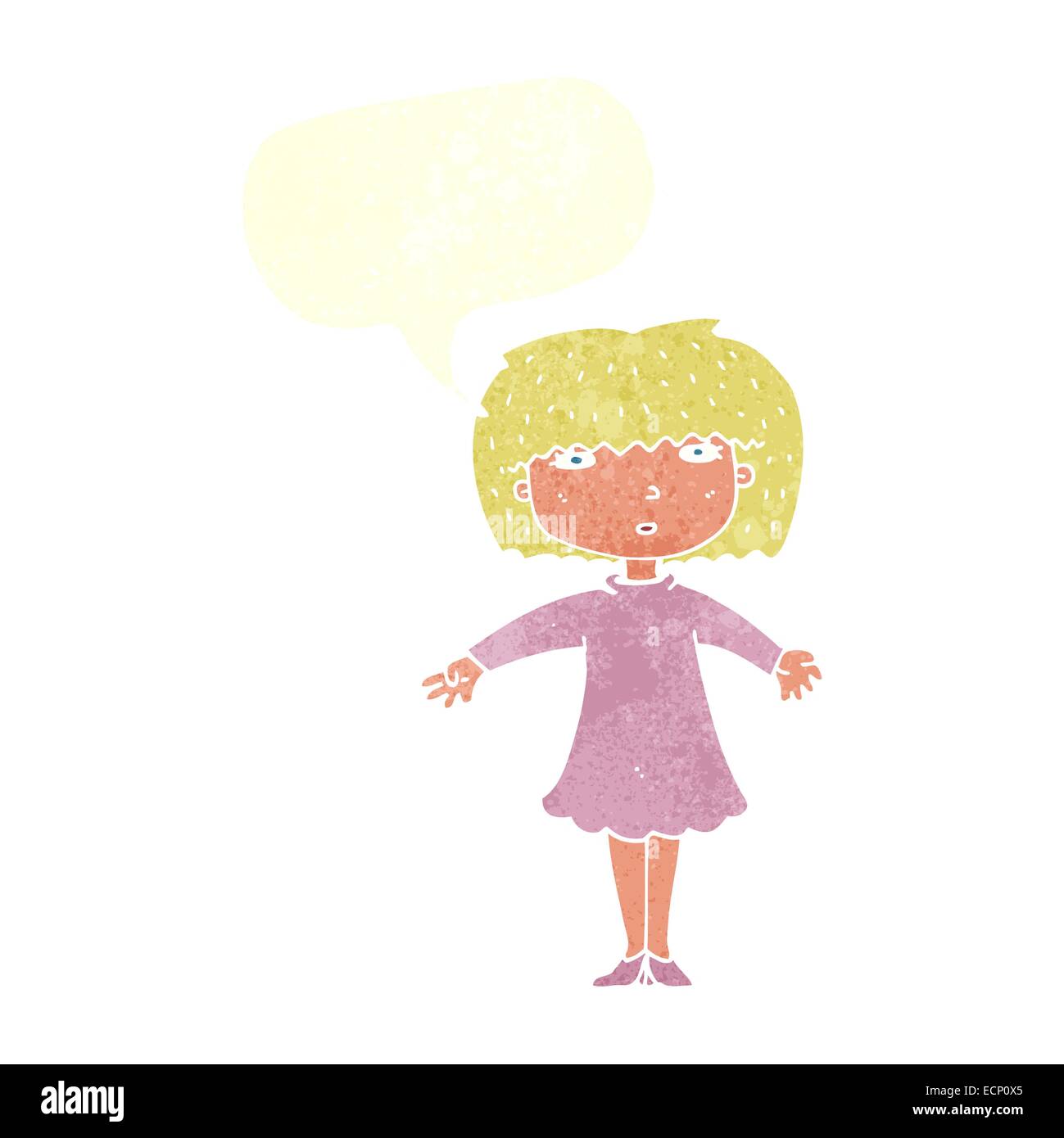 cartoon surprised woman with speech bubble Stock Vector Image & Art - Alamy