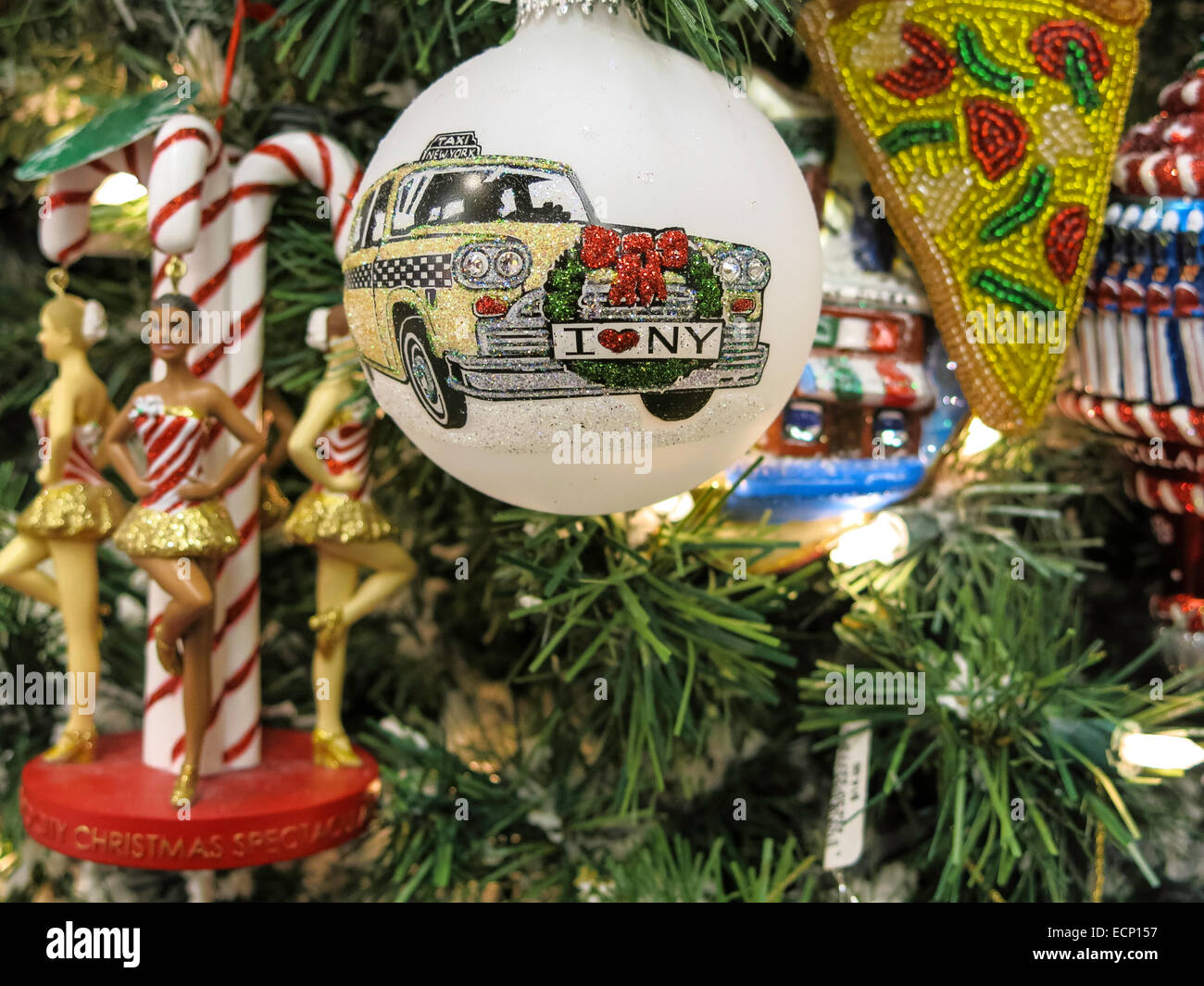 Saks Fifth Avenue Holiday Tree Ornaments, NYC Stock Photo Alamy