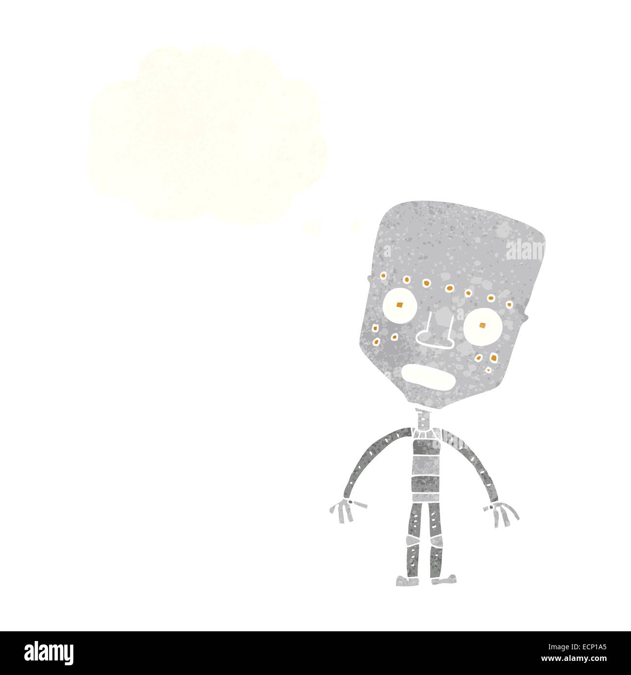 cartoon robot with thought bubble Stock Vector Image & Art - Alamy