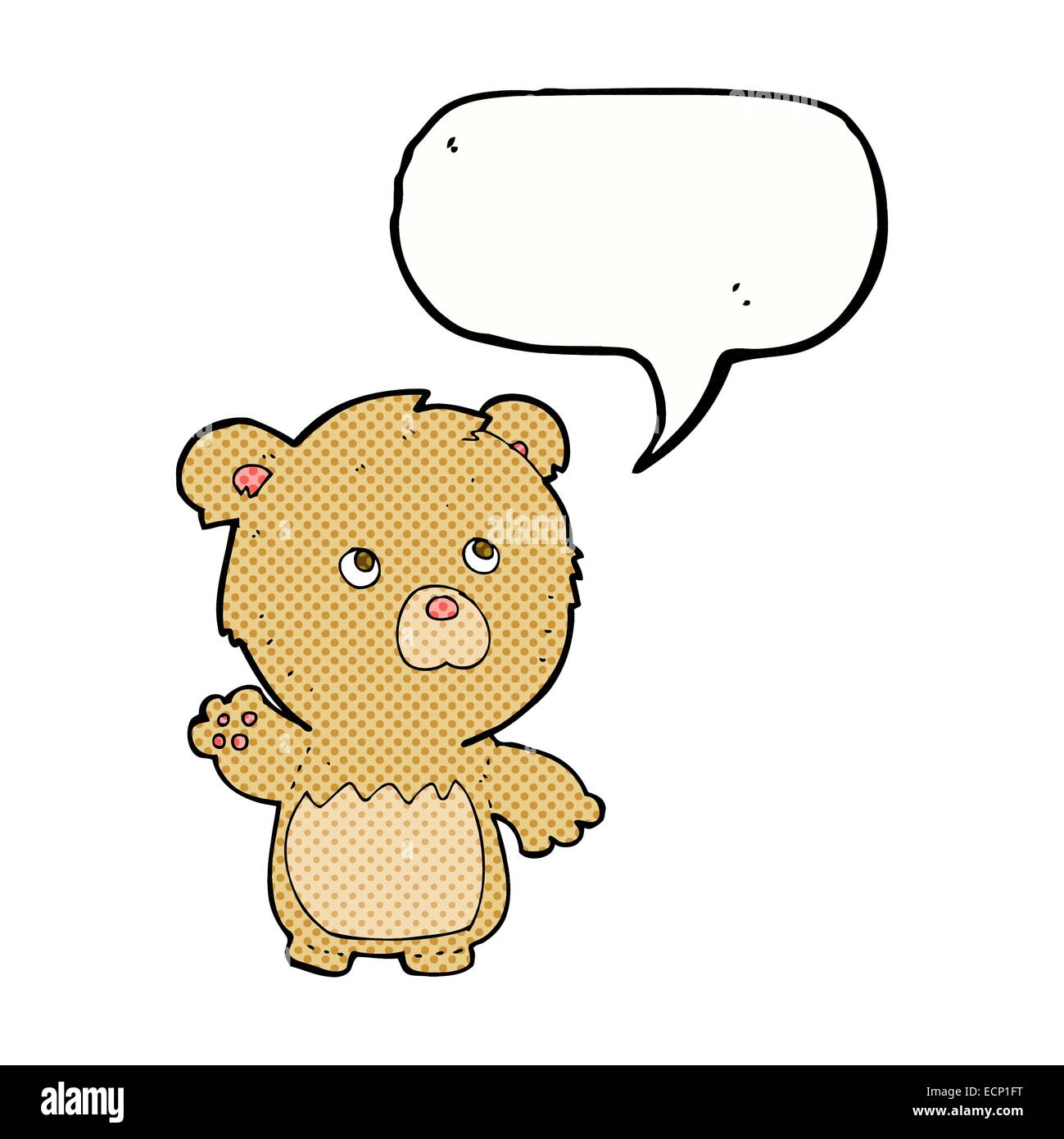 cartoon teddy bear with speech bubble Stock Vector Image &amp; Art - Alamy