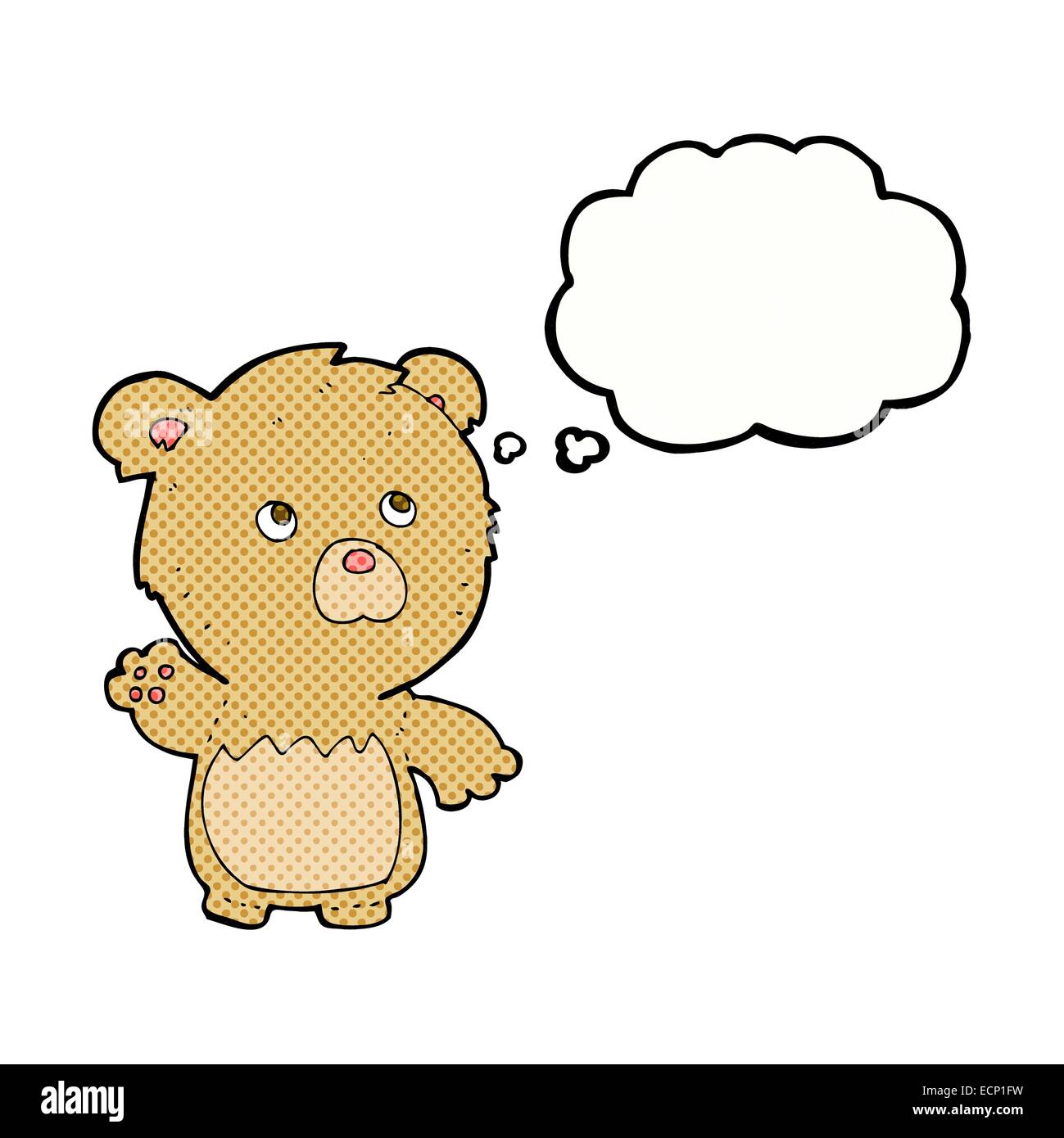 cartoon teddy bear with thought bubble Stock Vector Image & Art - Alamy