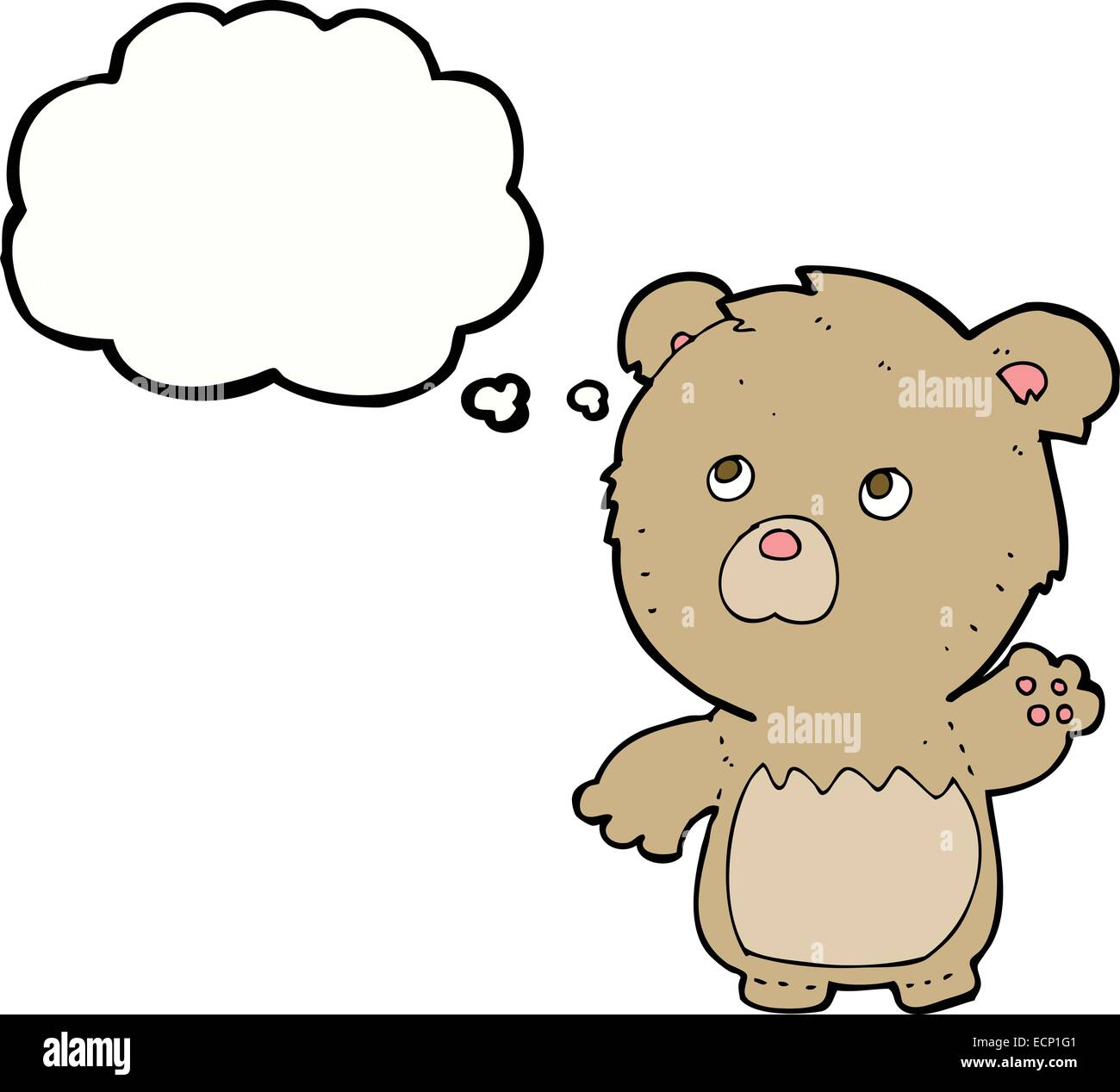 cartoon teddy bear with thought bubble Stock Vector Image & Art - Alamy