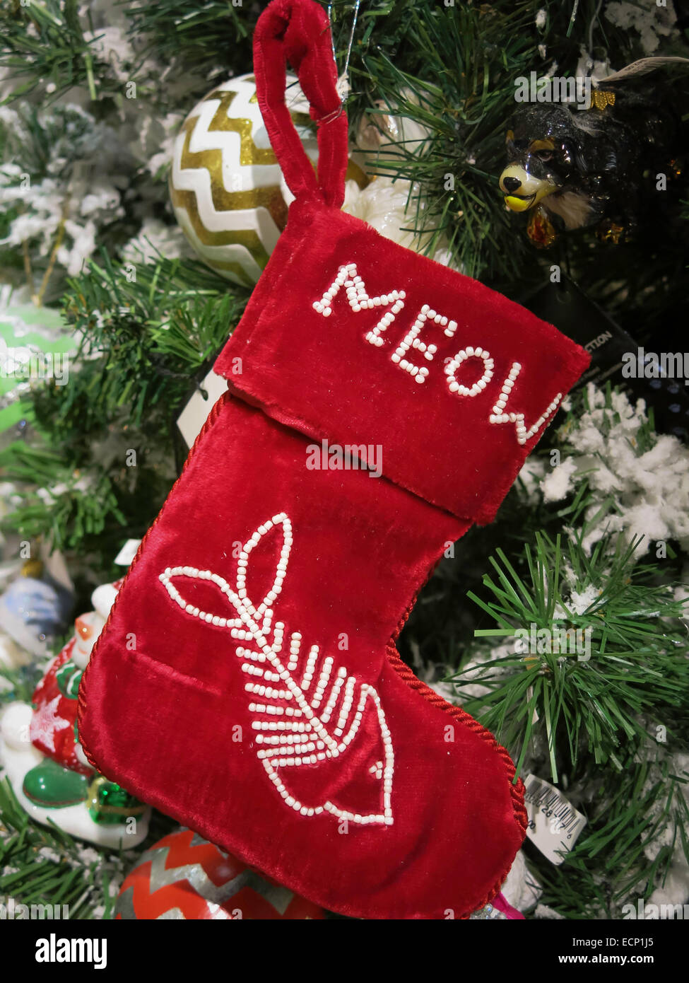 Saks Fifth Avenue Holiday Tree Ornaments, NYC Stock Photo Alamy