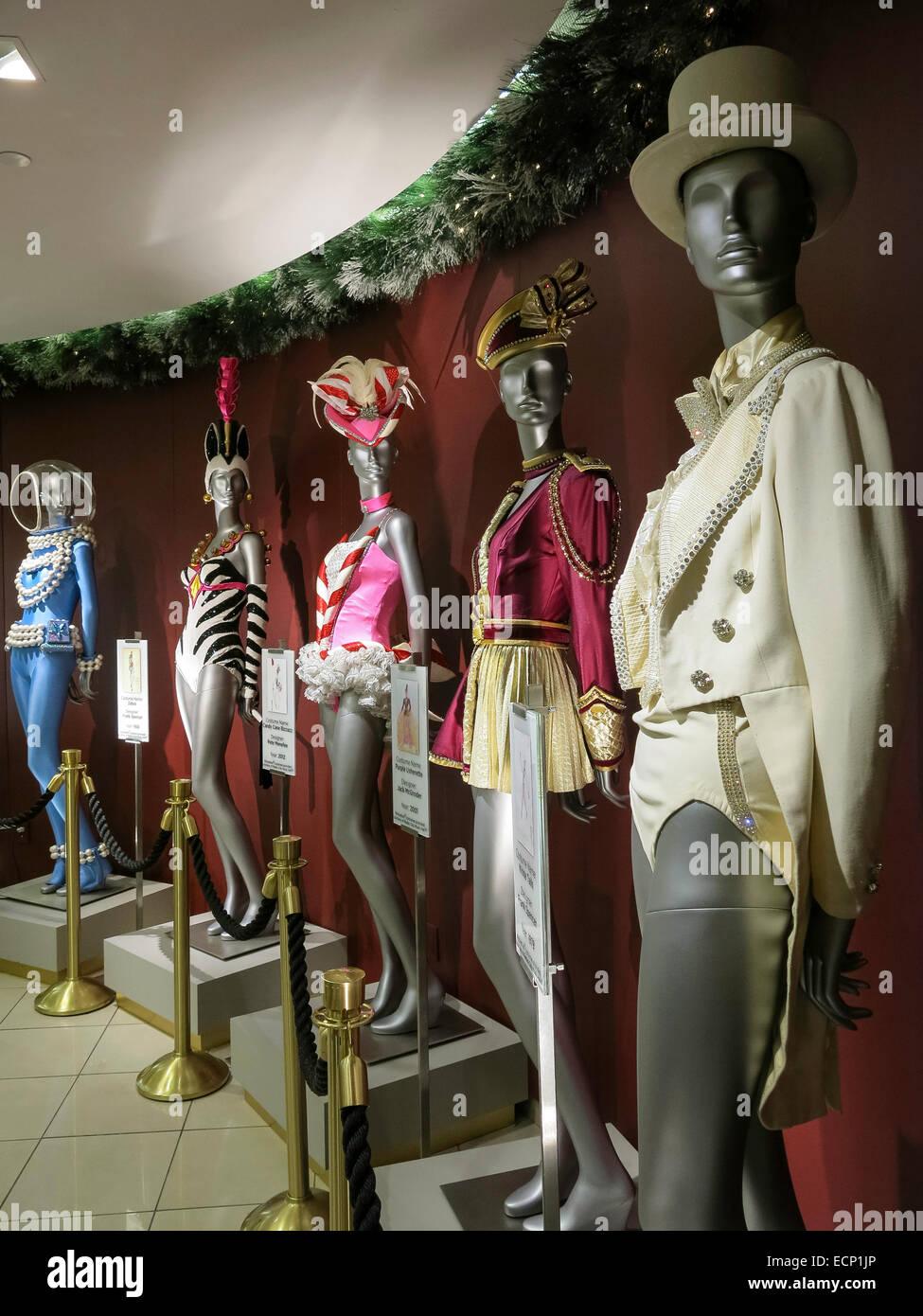 Rockettes Costumes Display in Saks Fifth Avenue Flagship Store, NYC