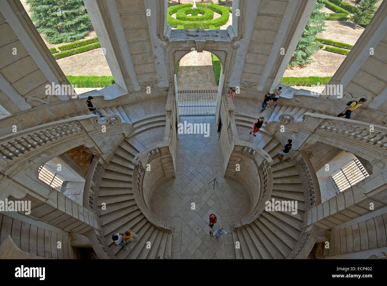 Certosa of San Lorenzo, flight of steps, Padula, Campania, Italy Stock Photo