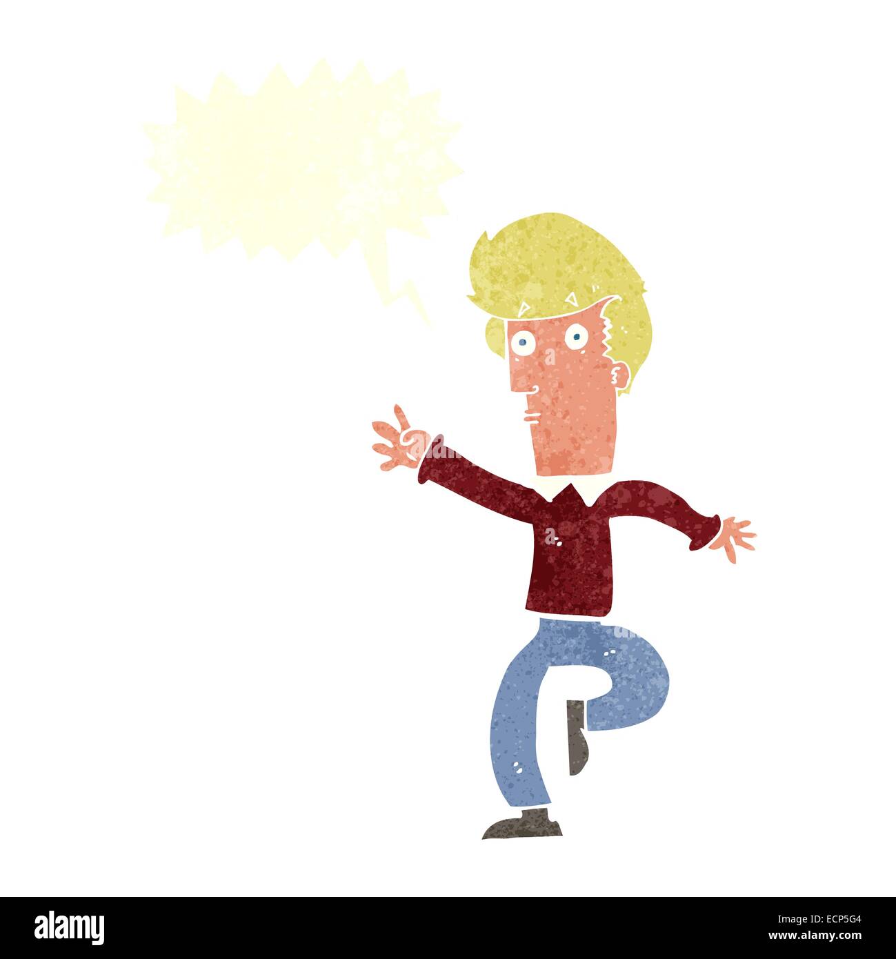 cartoon rushing man with speech bubble Stock Vector Image & Art - Alamy