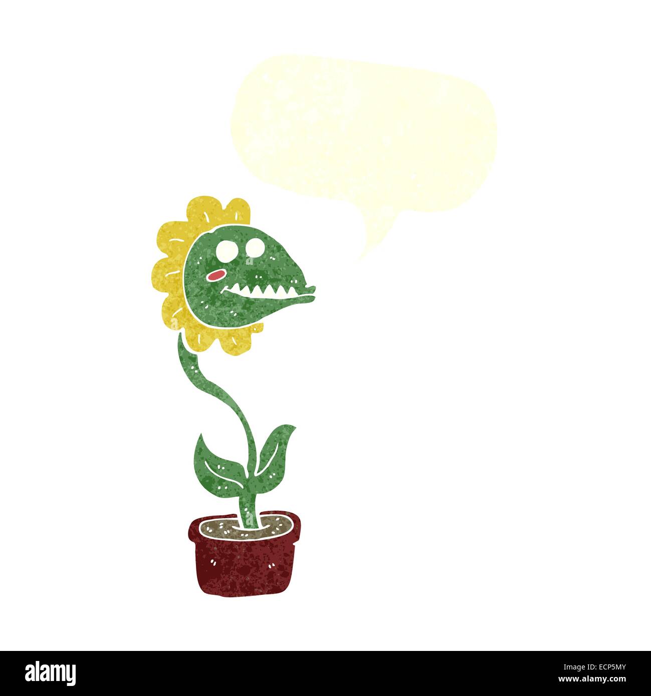 cartoon monster plant with speech bubble Stock Vector Image & Art - Alamy