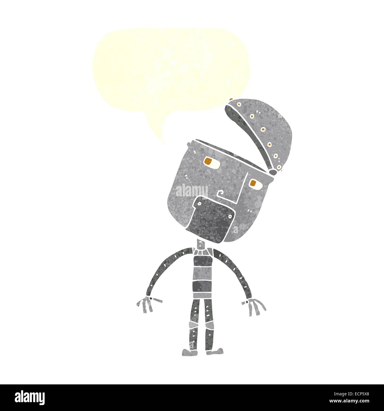 cartoon robot with speech bubble Stock Vector Image & Art - Alamy