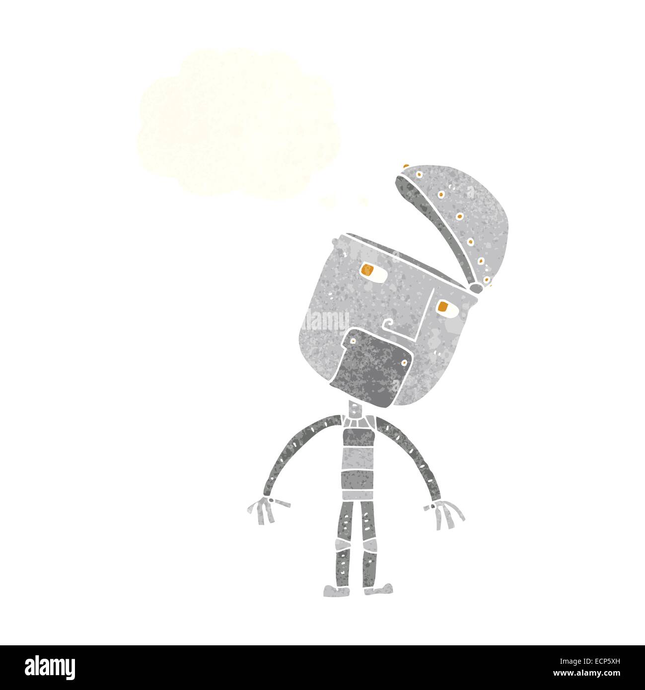 cartoon robot with thought bubble Stock Vector Image & Art - Alamy