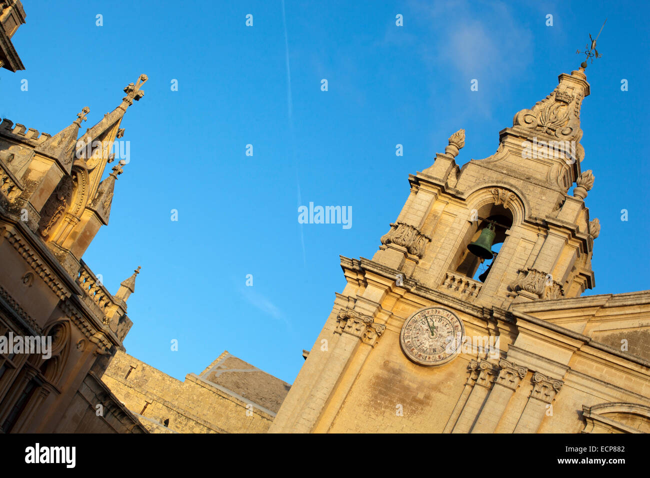 St. Paul's Cathedral, Mdina, Malta Stock Photo