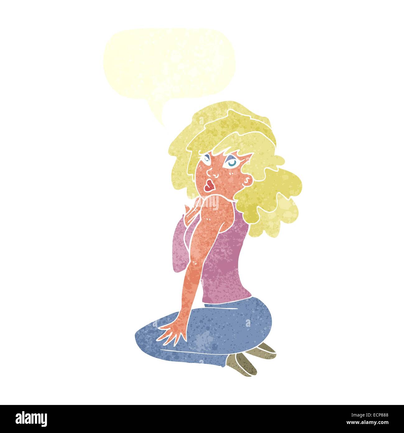 Cartoon woman posing bubble hi-res stock photography and images - Alamy