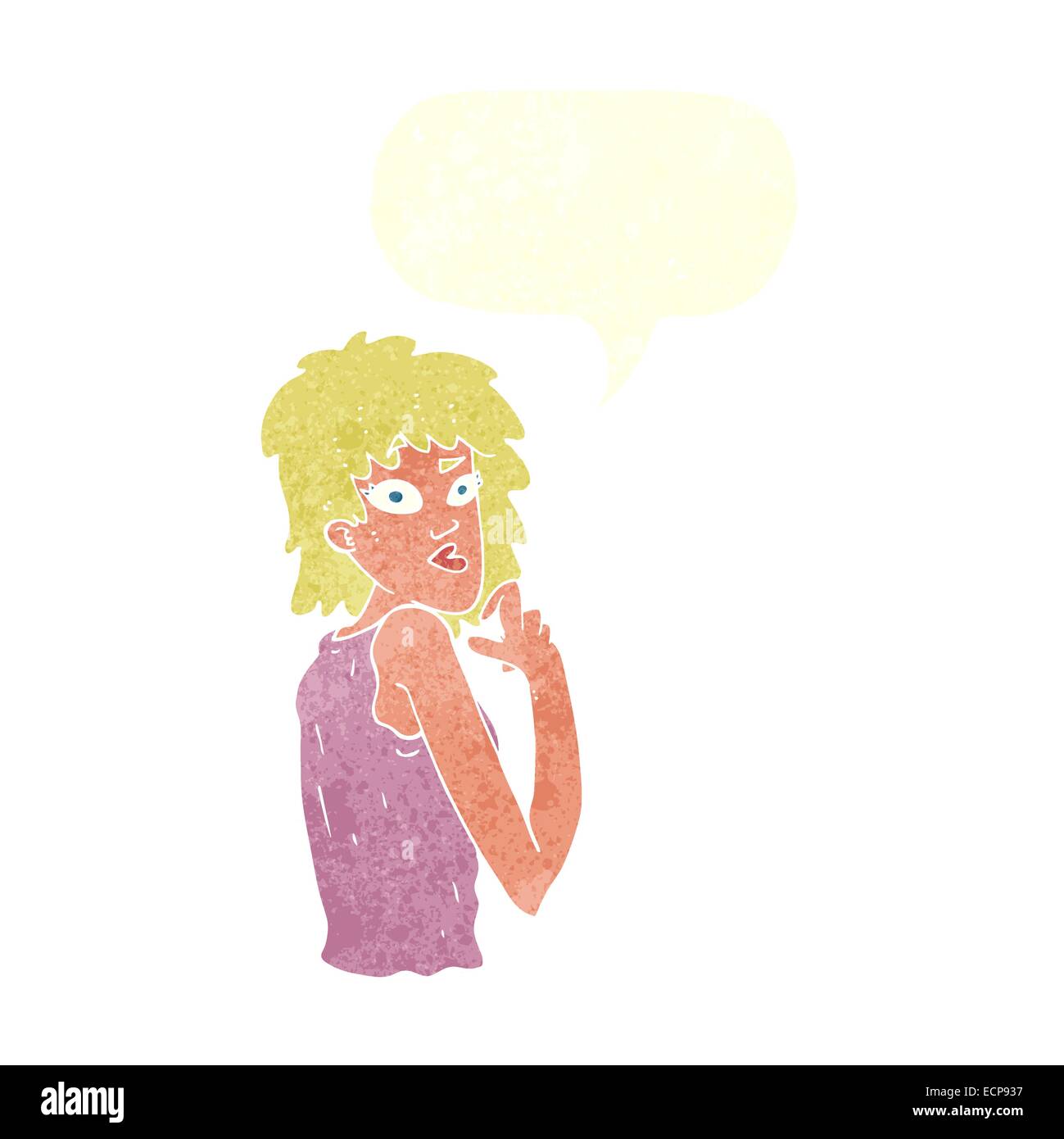 cartoon surprised woman with speech bubble Stock Vector Image & Art - Alamy