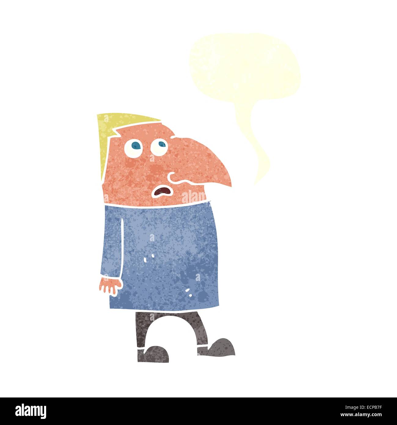 cartoon worried man with speech bubble Stock Vector Image & Art - Alamy