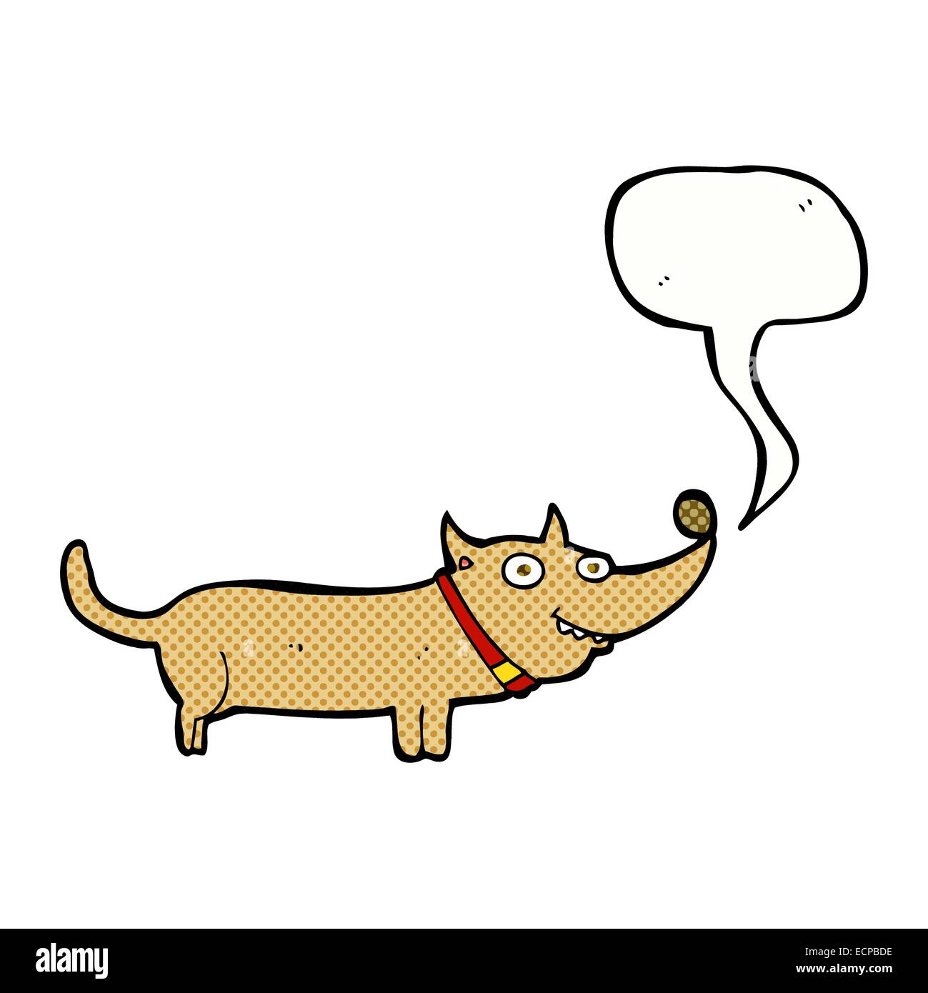 cartoon happy dog with speech bubble Stock Vector Image & Art - Alamy
