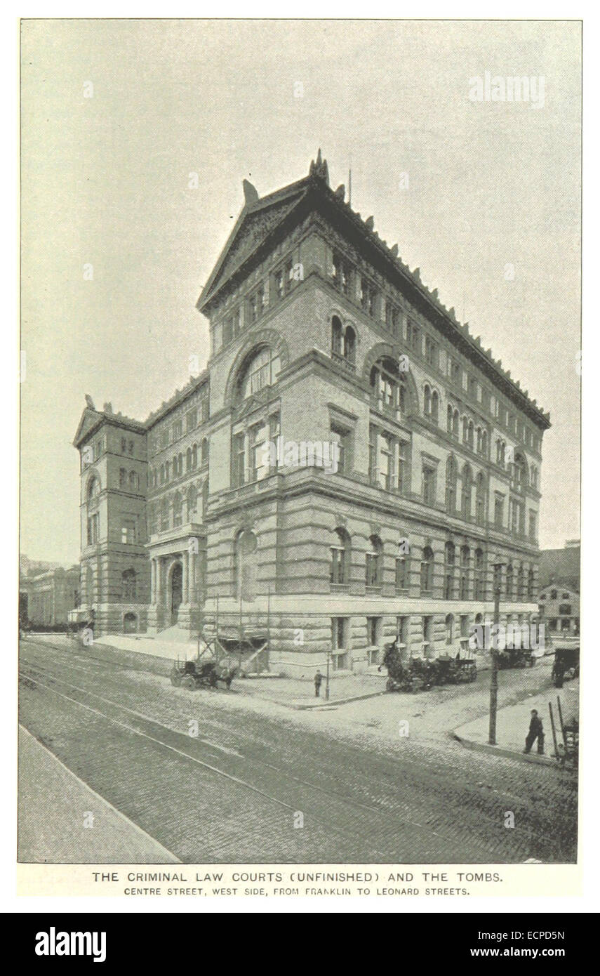(King1893NYC) pg261 THE CRIMINAL LAW COURTS AND THE TOMBS. CENTRE STREET Stock Photo