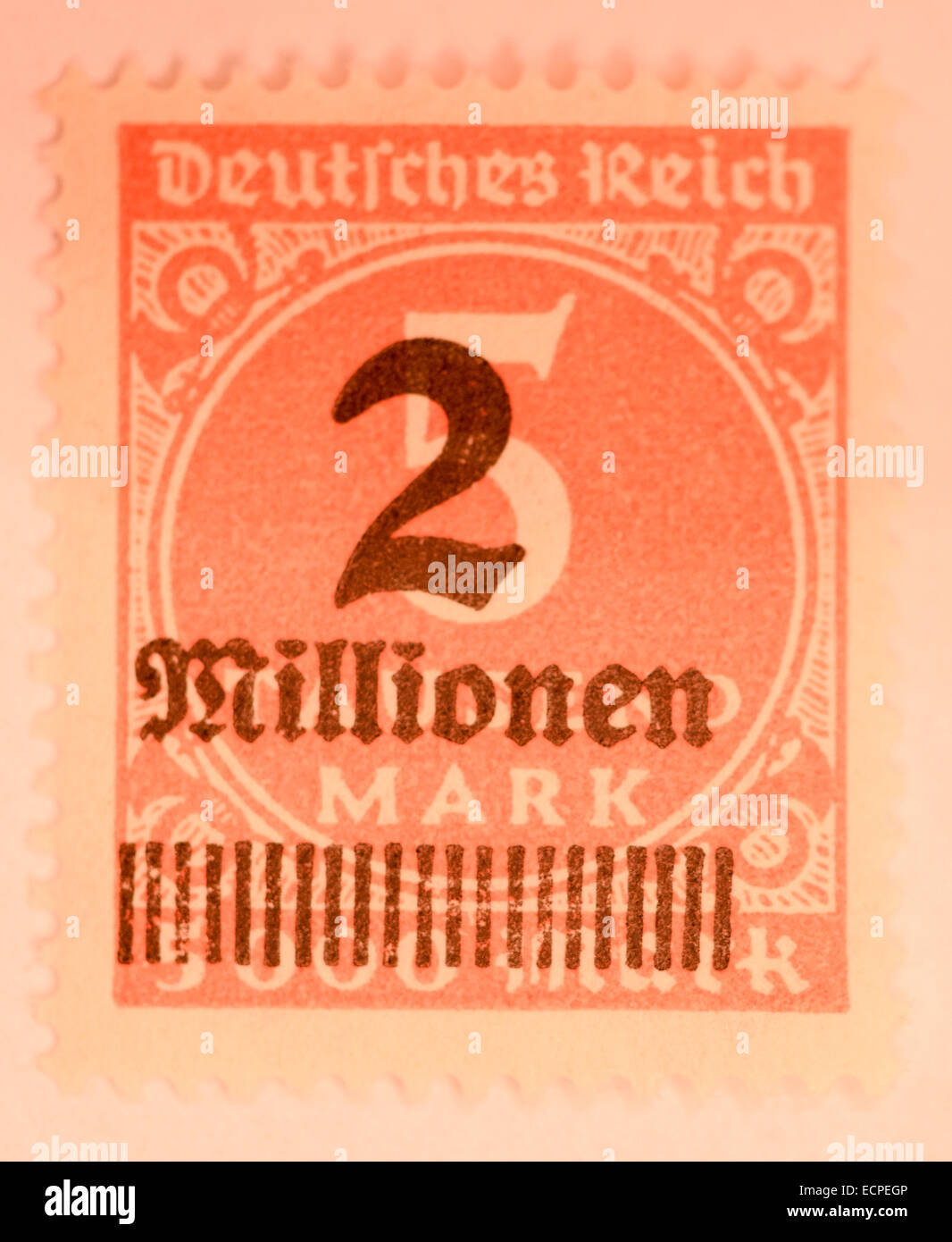 old german inflation stamps Stock Photo