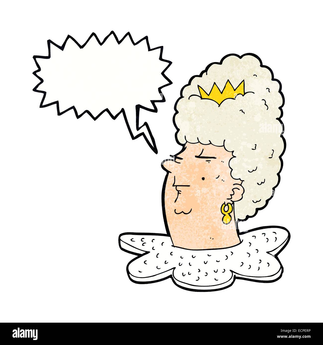 cartoon queen head with speech bubble Stock Vector Image & Art - Alamy