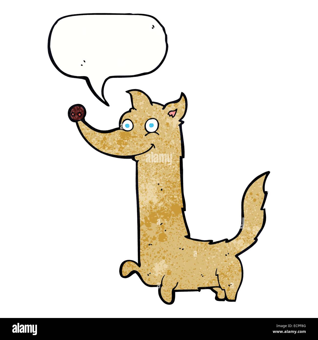 cartoon happy dog with speech bubble Stock Vector Image & Art - Alamy