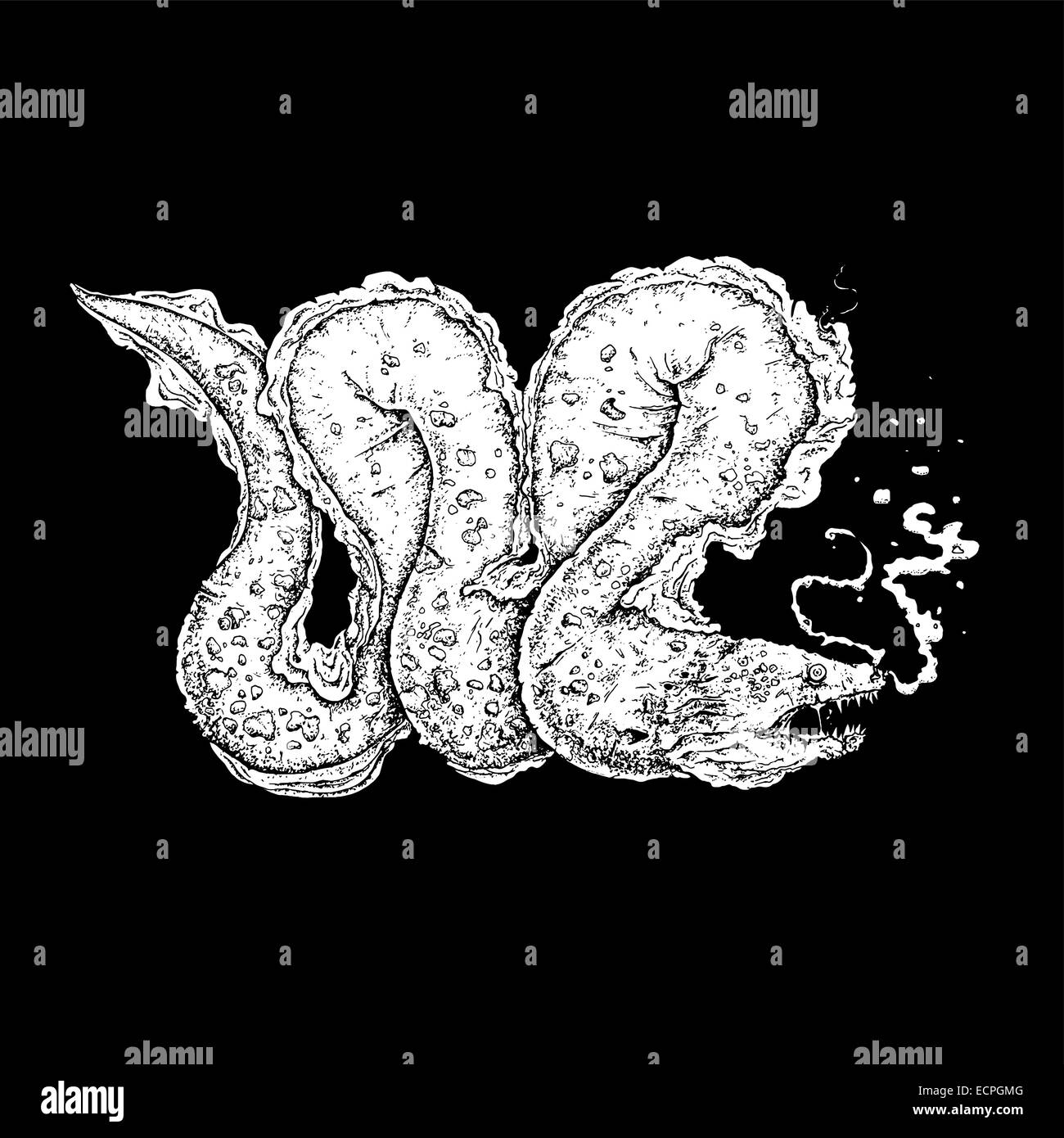 moray eel black and white illustration Stock Vector Image & Art Alamy