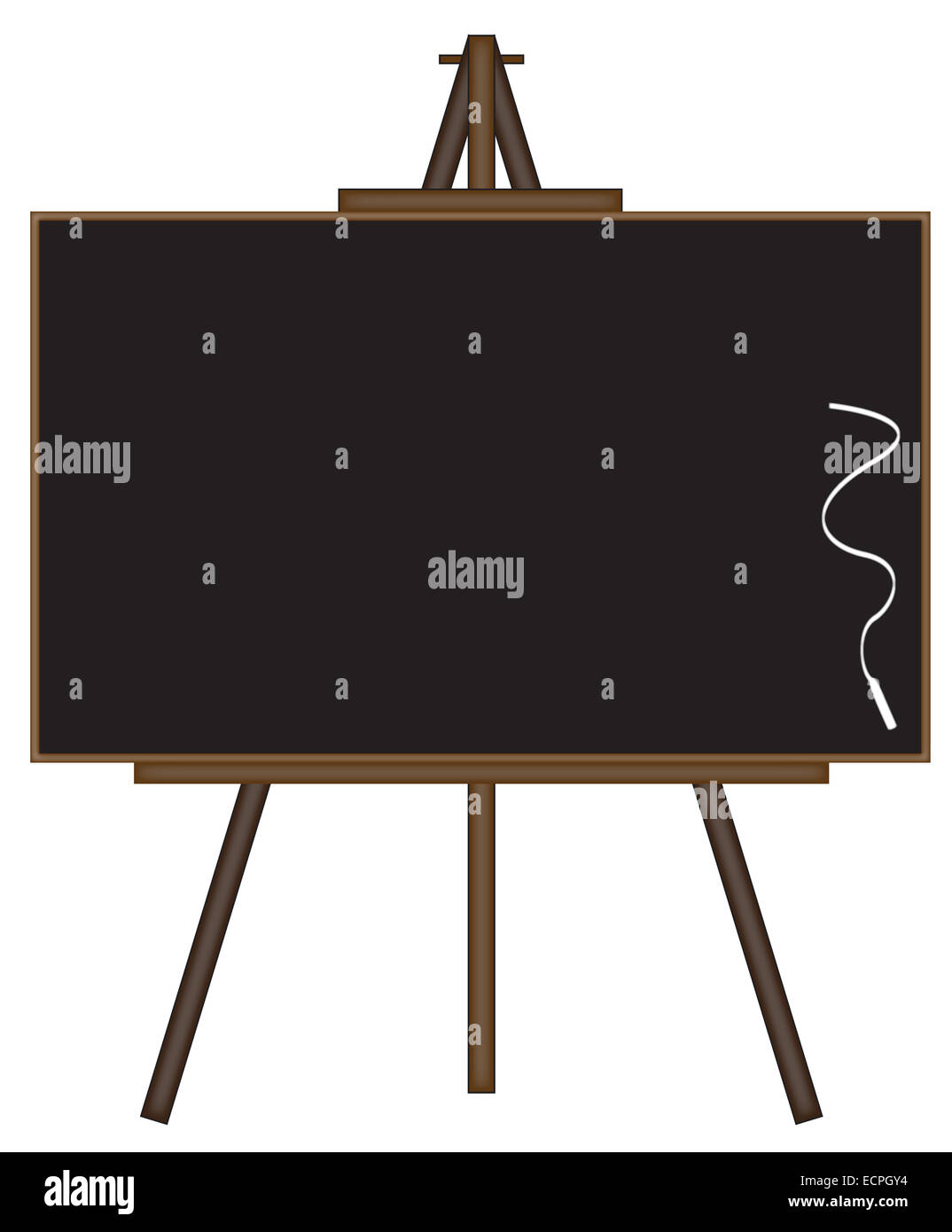 A blackboard on an easel isolated on a white background Stock Photo Alamy