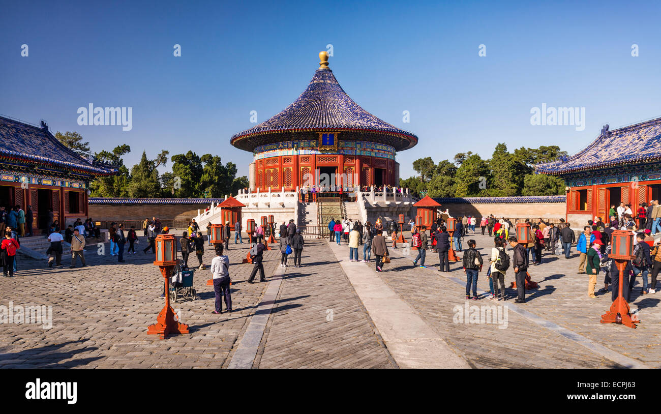 The Temple of Heaven, Imperial Vault of Heaven building in Beijing, China 2014 Stock Photo
