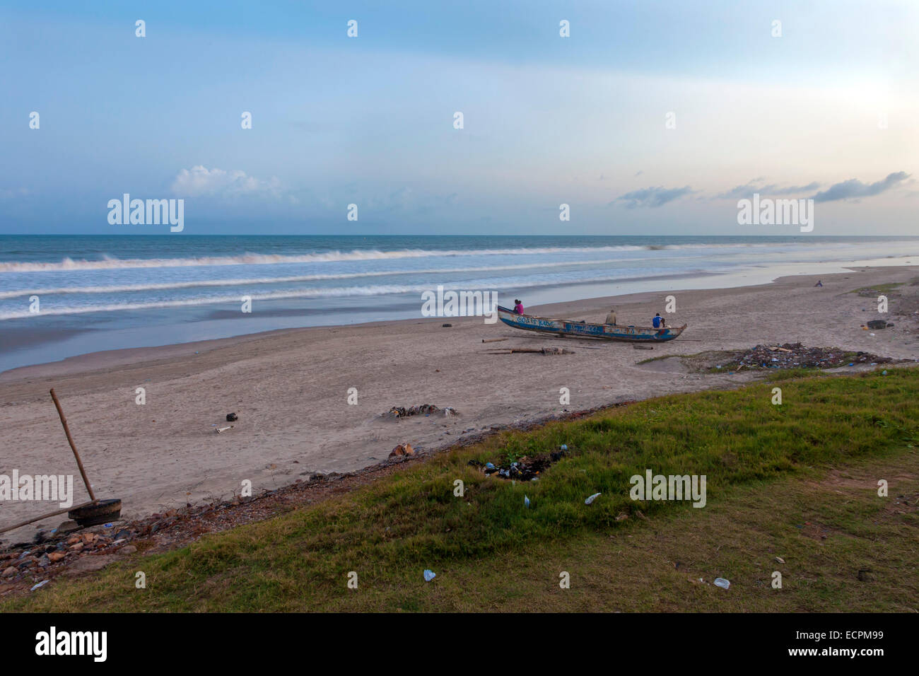 Fishing boat on Labadi beach, Accra, Ghana, Africa Stock Photo Alamy