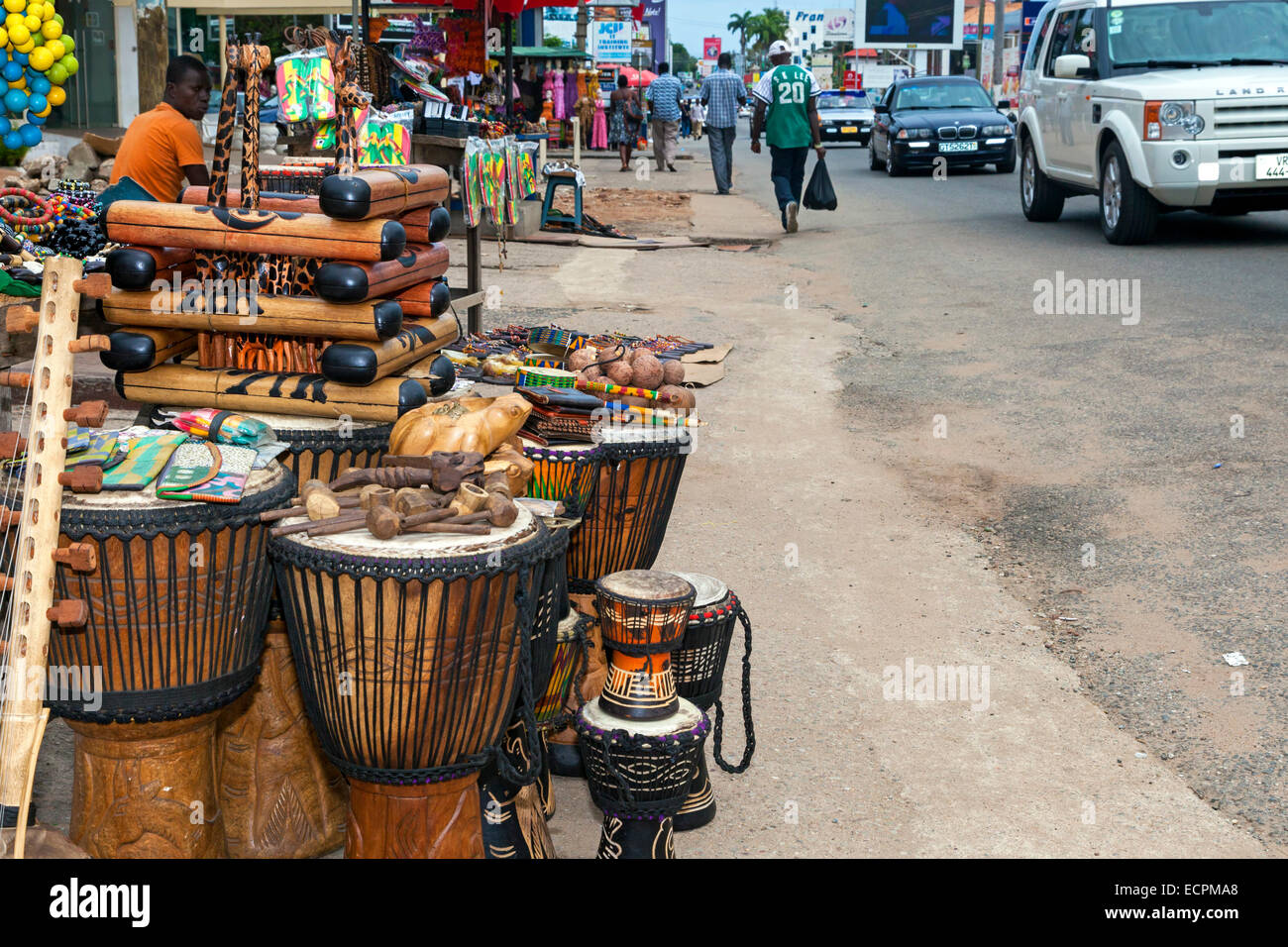 Souvenir shop on Oxford Street, Osu, Accra, Ghana, Africa Stock Photo