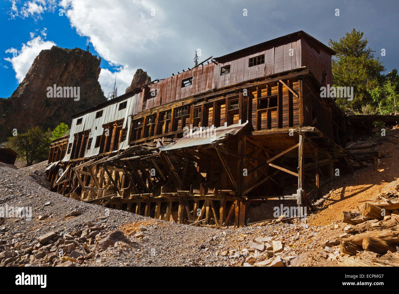 The AMETHYST MINE in CREEDE COLORADO, a silver mining town dating back to the mid 1800's. Stock Photo