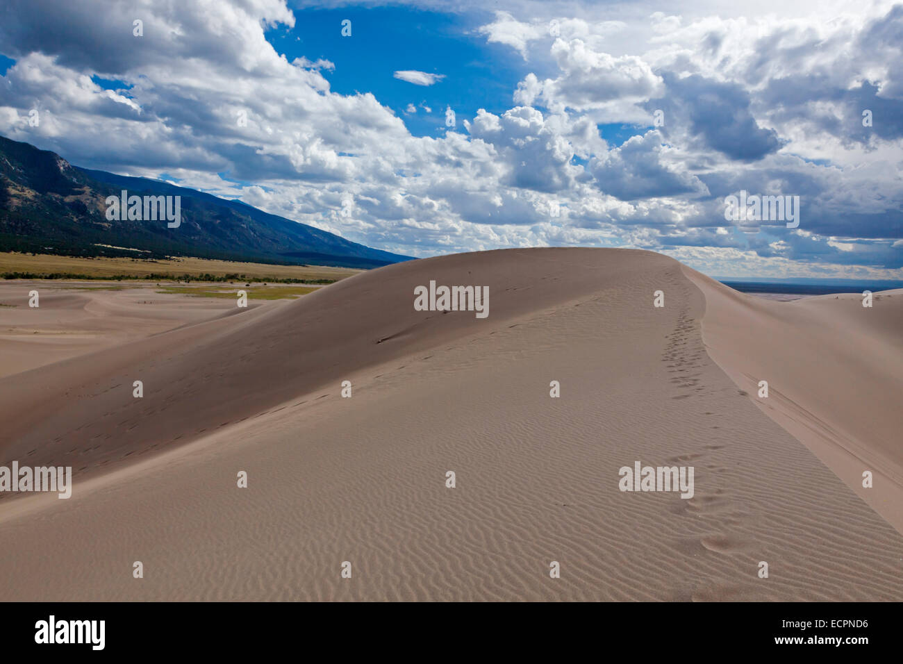 GREAT SAND DUNES NATIONAL PARK contains the largest sand dunes in North America - COLORADO Stock