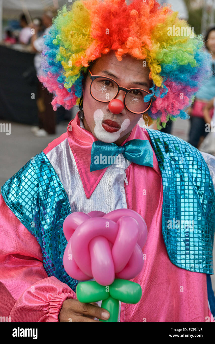 Clown performing at the World Puppet Festival, Bangkok, Thailand Stock Photo