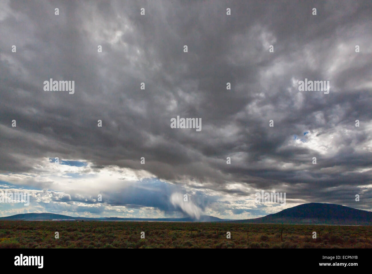 Stormy sky and high desert - SOUTHERN, NEW MEXICO Stock Photo