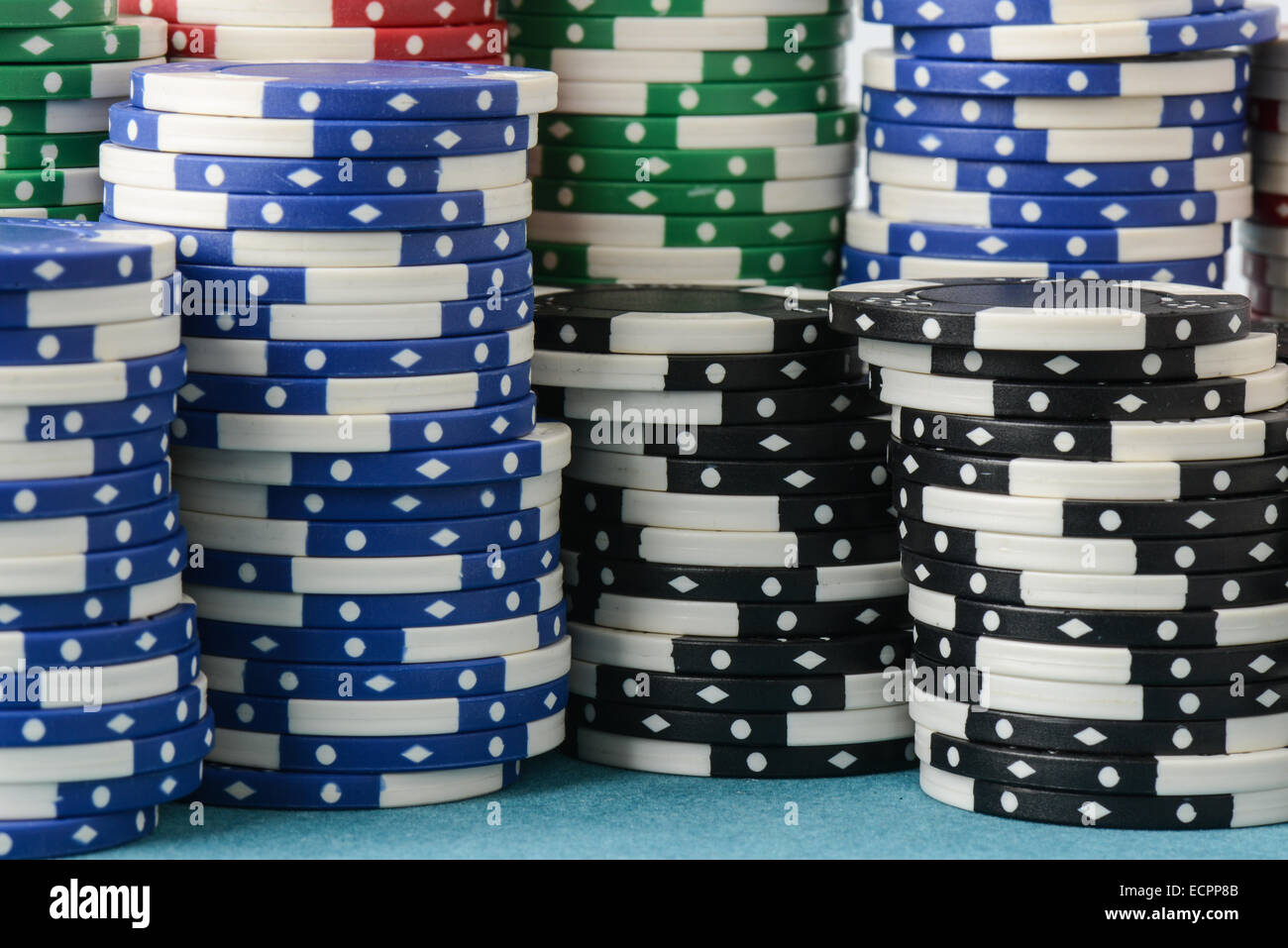 Stacked Poker Chips Stock Photo Alamy
