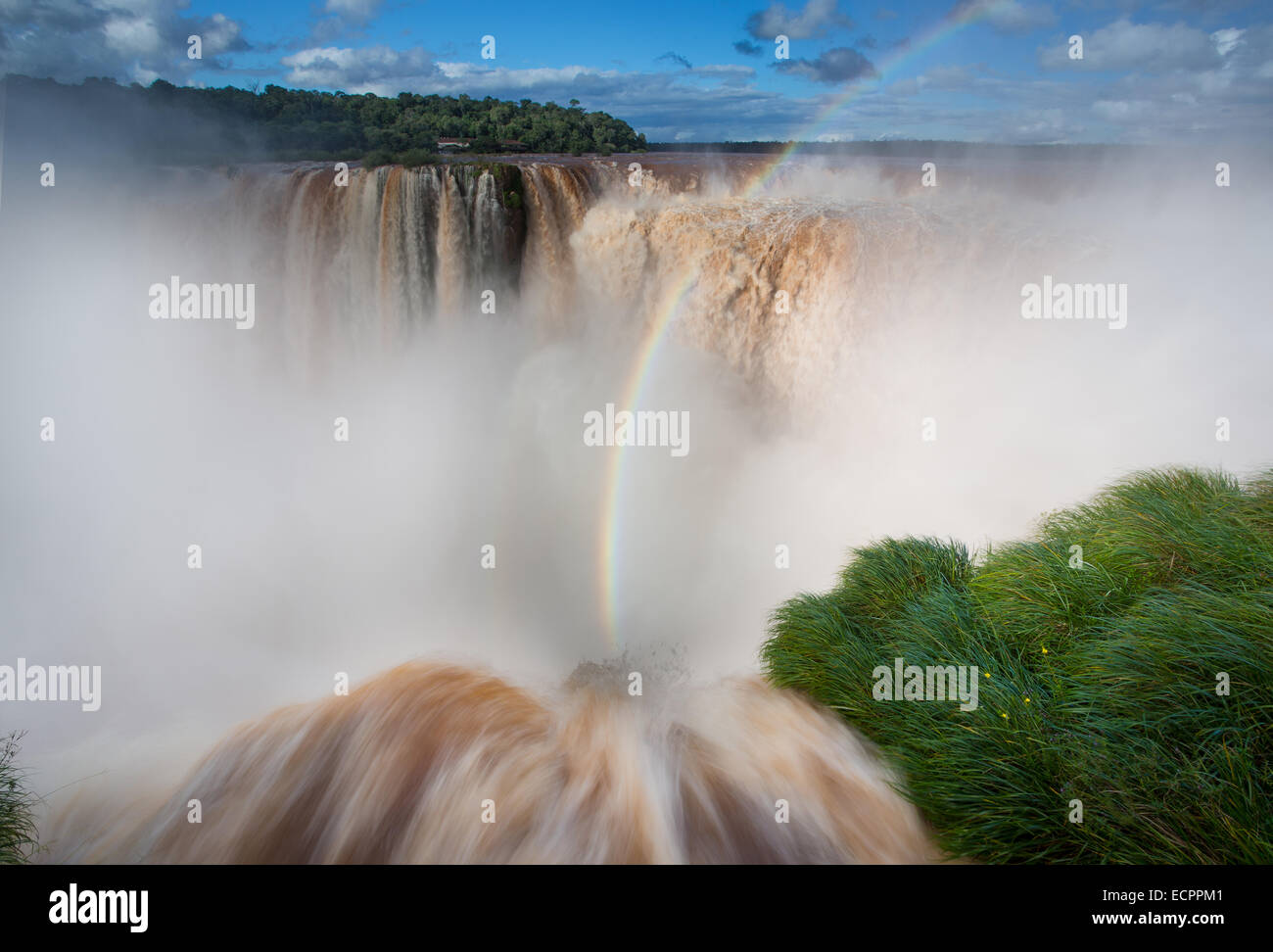 Iguazu Falls are waterfalls of the Iguazu River on the border between Argentina and Brazil Stock Photo