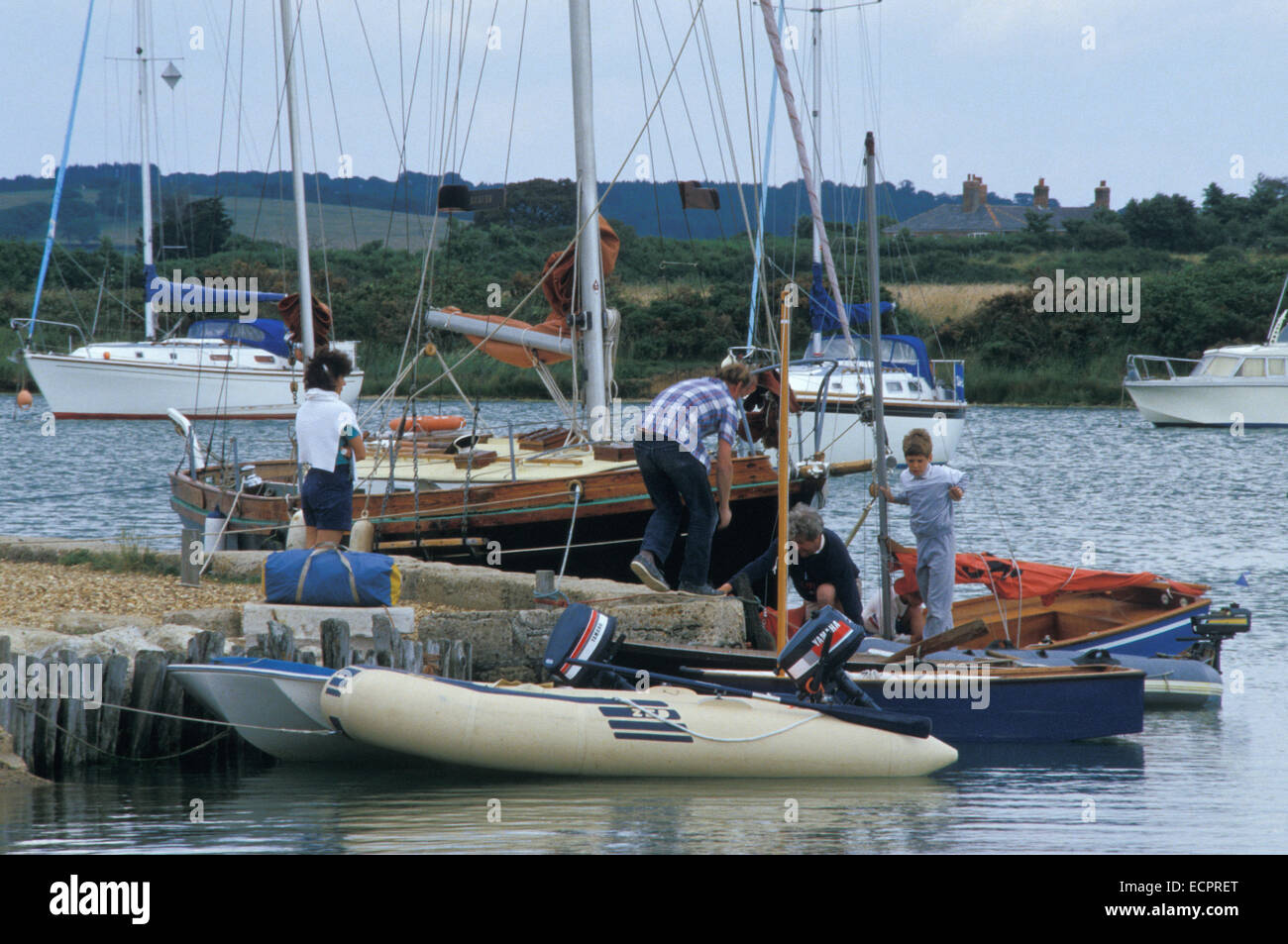 Newton River Shalfleet Quay Isle of Wight Stock Photo Alamy