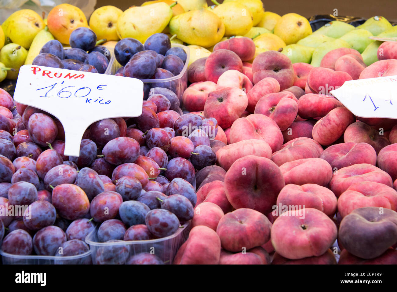 Fruit market with various colorful fresh fruits Stock Photo Alamy