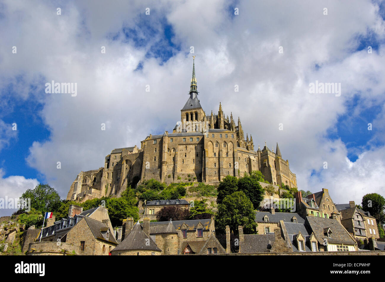 Mont-Saint-Michel, Benedictine abbey, Normandy, France, Europe Stock