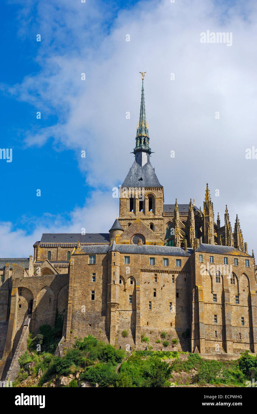 MontSaintMichel, Benedictine abbey, Normandy, France, Europe Stock