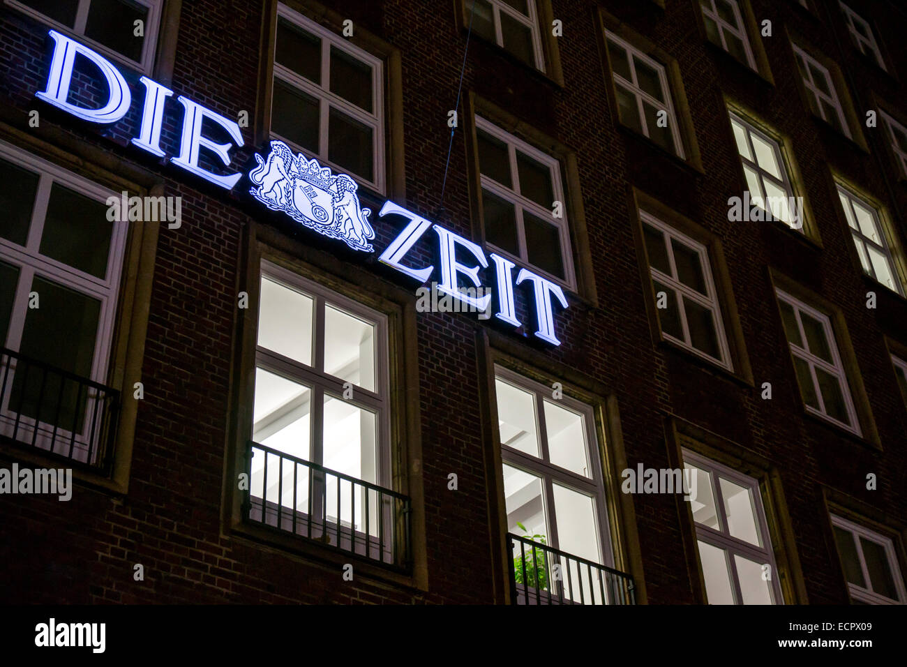 Germany: DIE ZEIT (news magazine) headquarters in Hamburg. Photo from 03. December 2014. Stock Photo