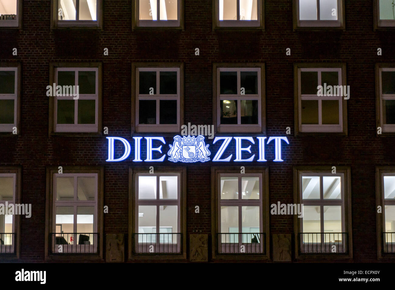 Germany: DIE ZEIT (news magazine) headquarters in Hamburg. Photo from 03. December 2014. Stock Photo