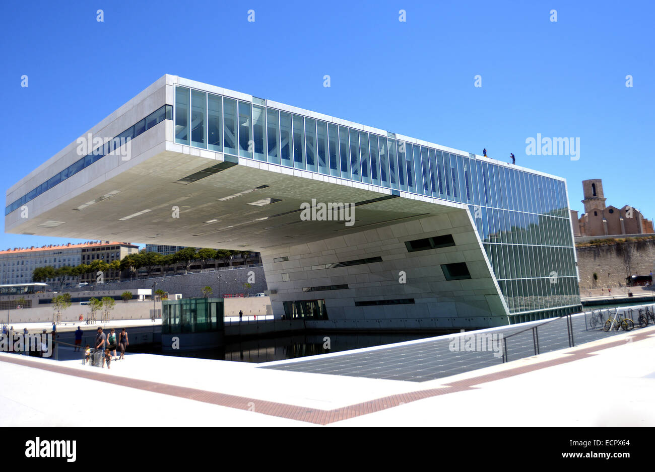the Villa Mediterranée Exhibition Centre designed by Stefano Boeri Marseille France Bouches du Rhone France Stock Photo