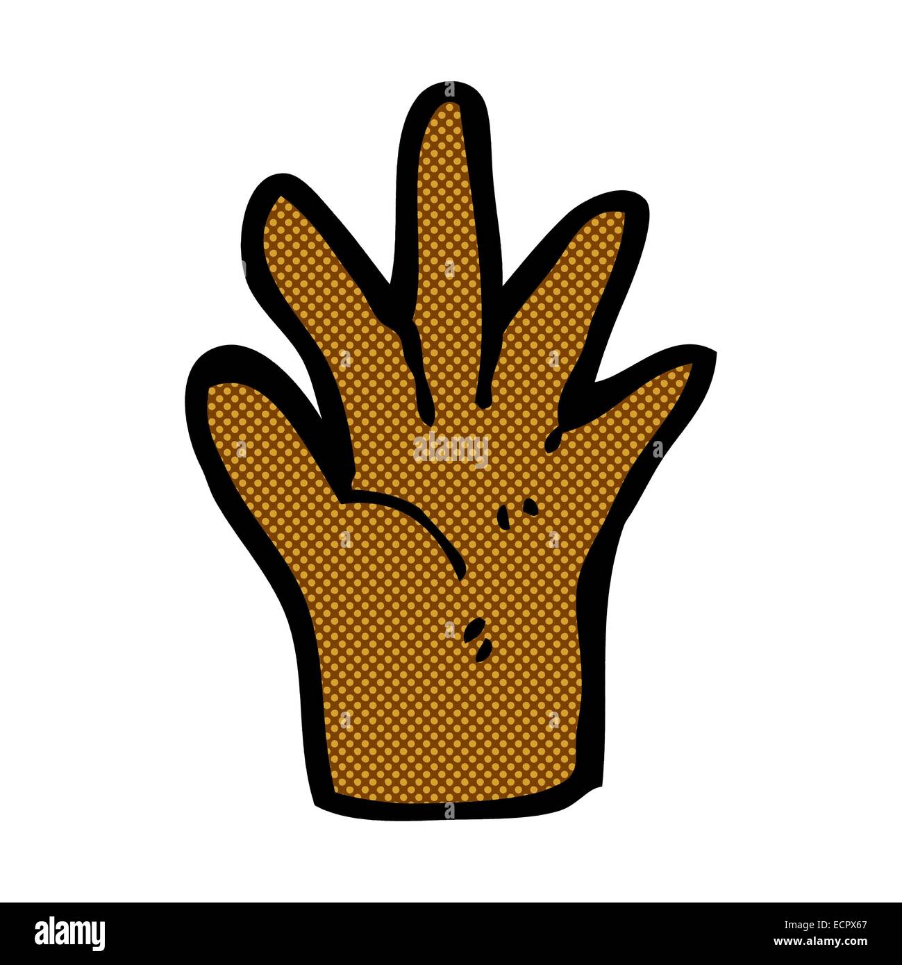 retro comic book style cartoon hand symbol Stock Vector Image & Art - Alamy