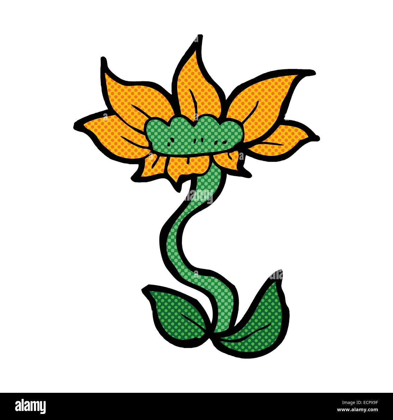 retro comic book style cartoon flower Stock Vector Image & Art - Alamy