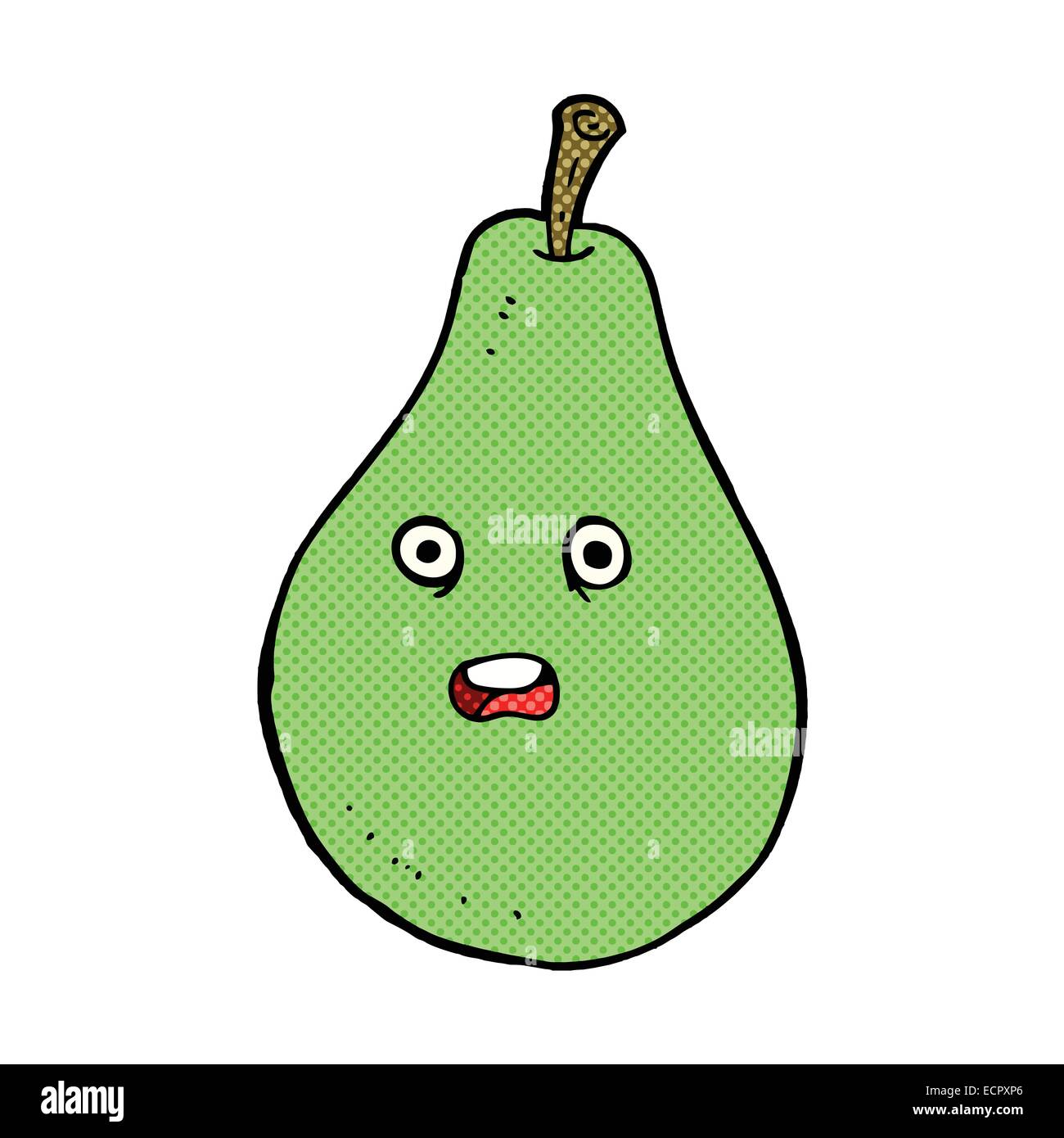 retro comic book style cartoon pear Stock Vector Image & Art - Alamy