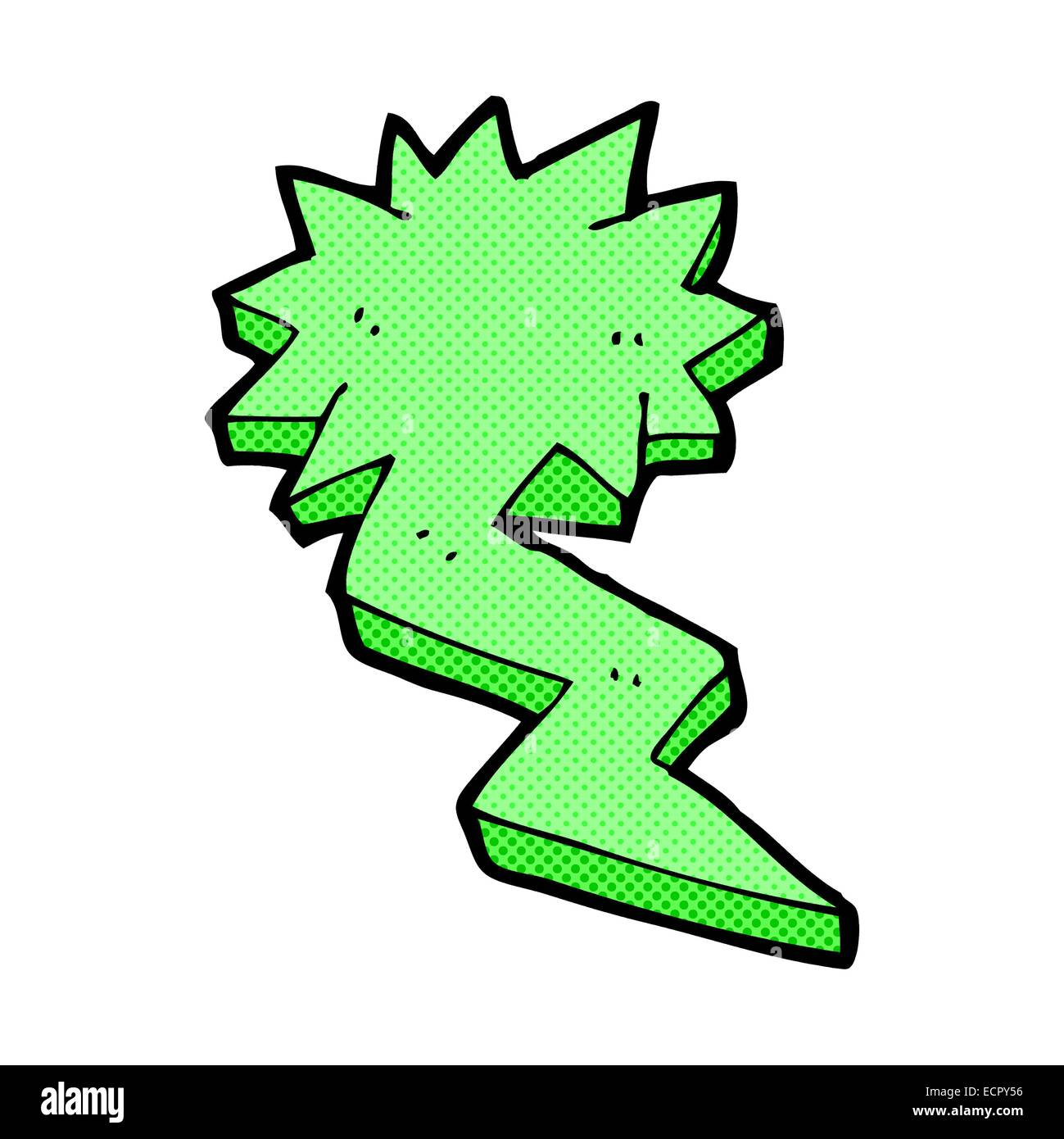 retro comic book style cartoon lightning bolt symbol Stock Vector Image ...