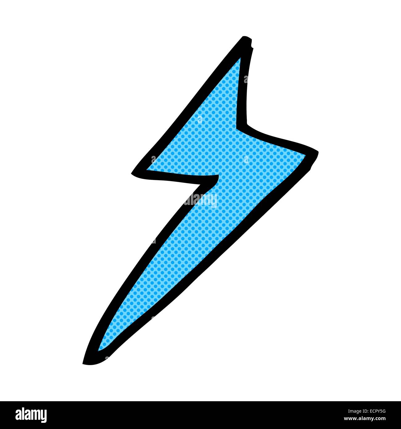 retro comic book style cartoon lightning bolt symbol Stock Vector Image ...