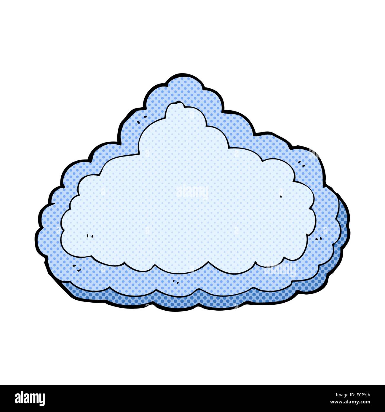 retro comic book style cartoon decorative cloud Stock Vector Image ...