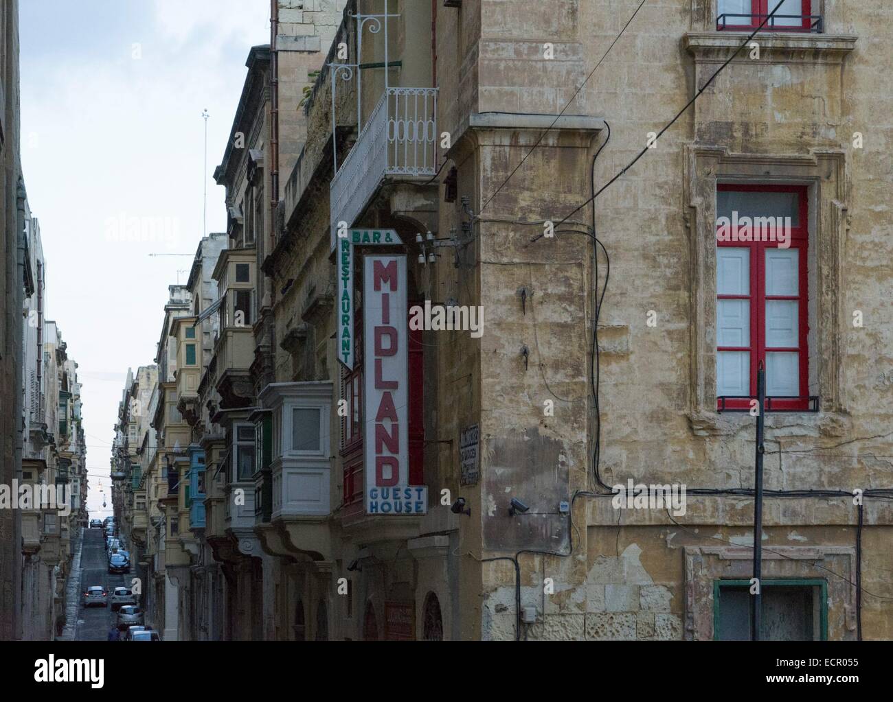 Saint Ursula Street in Valletta Stock Photo