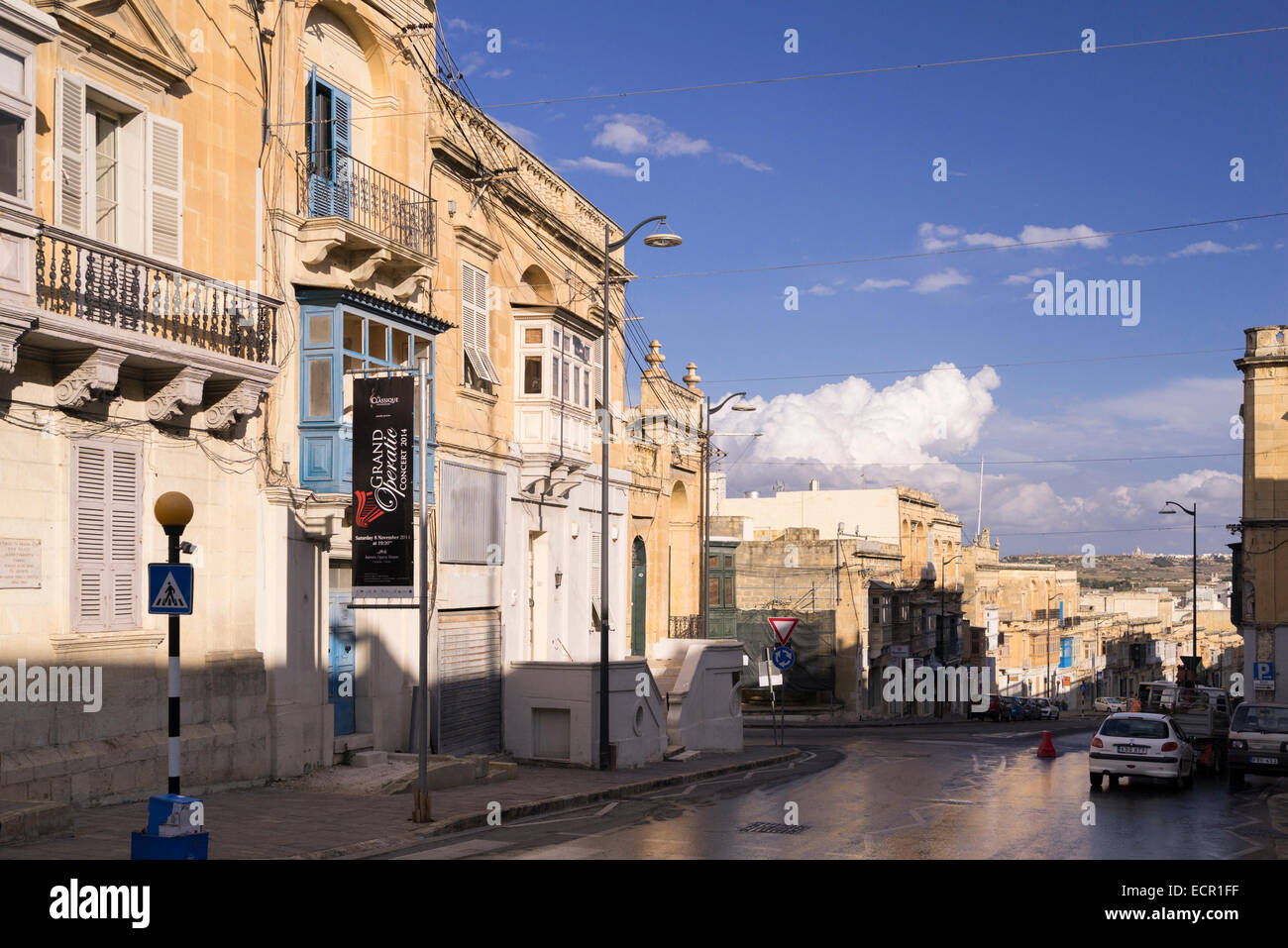 street in Rabat (Victoria), Gozo Stock Photo
