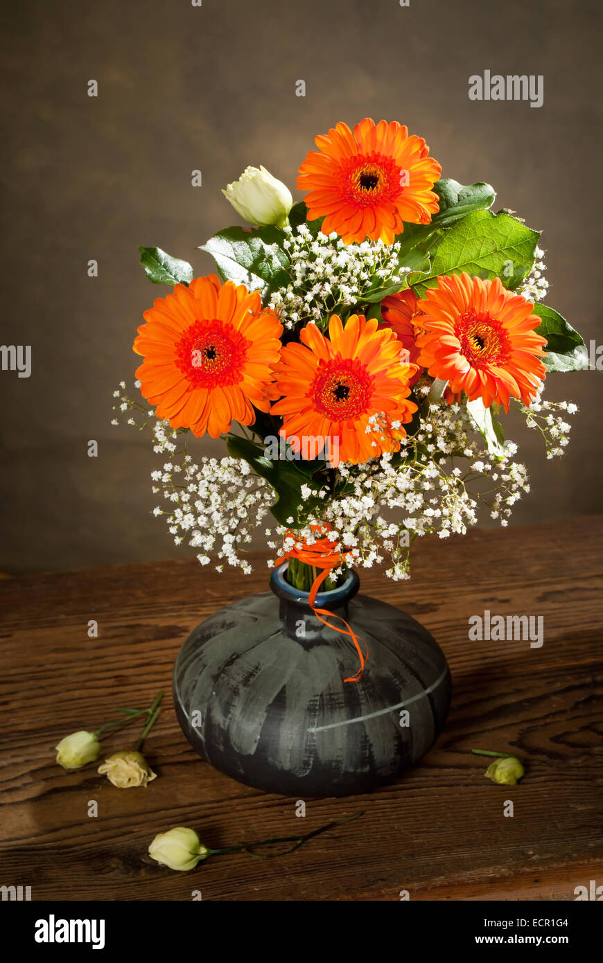 a bouquet of flowers in the vase Stock Photo Alamy